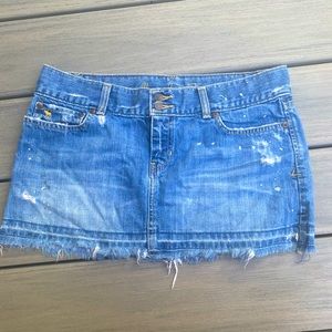 abercrombie & fitch jean skirt